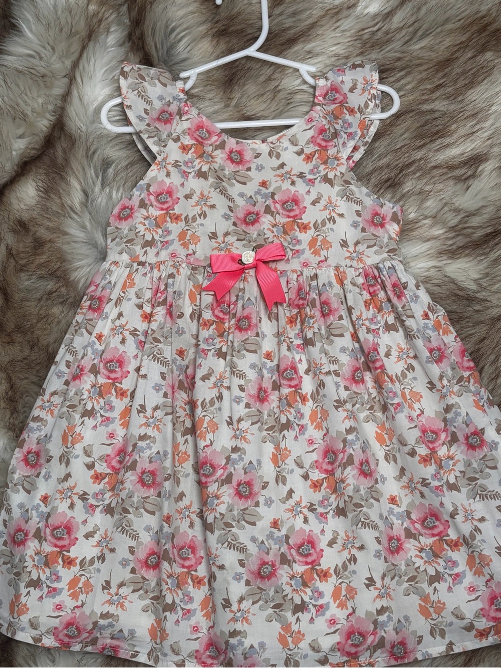 OshKosh B'gosh Pink Floral Bow Sundress